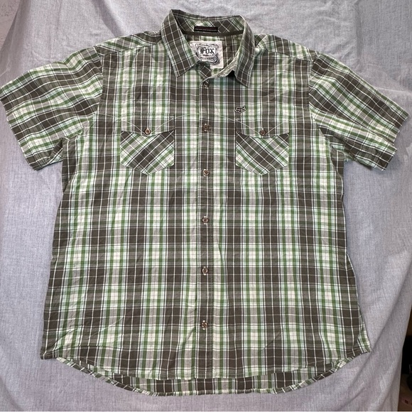 Fox Other - Fox Racing Men's Casual Green and Brown Plaid Shirt SZ XXL